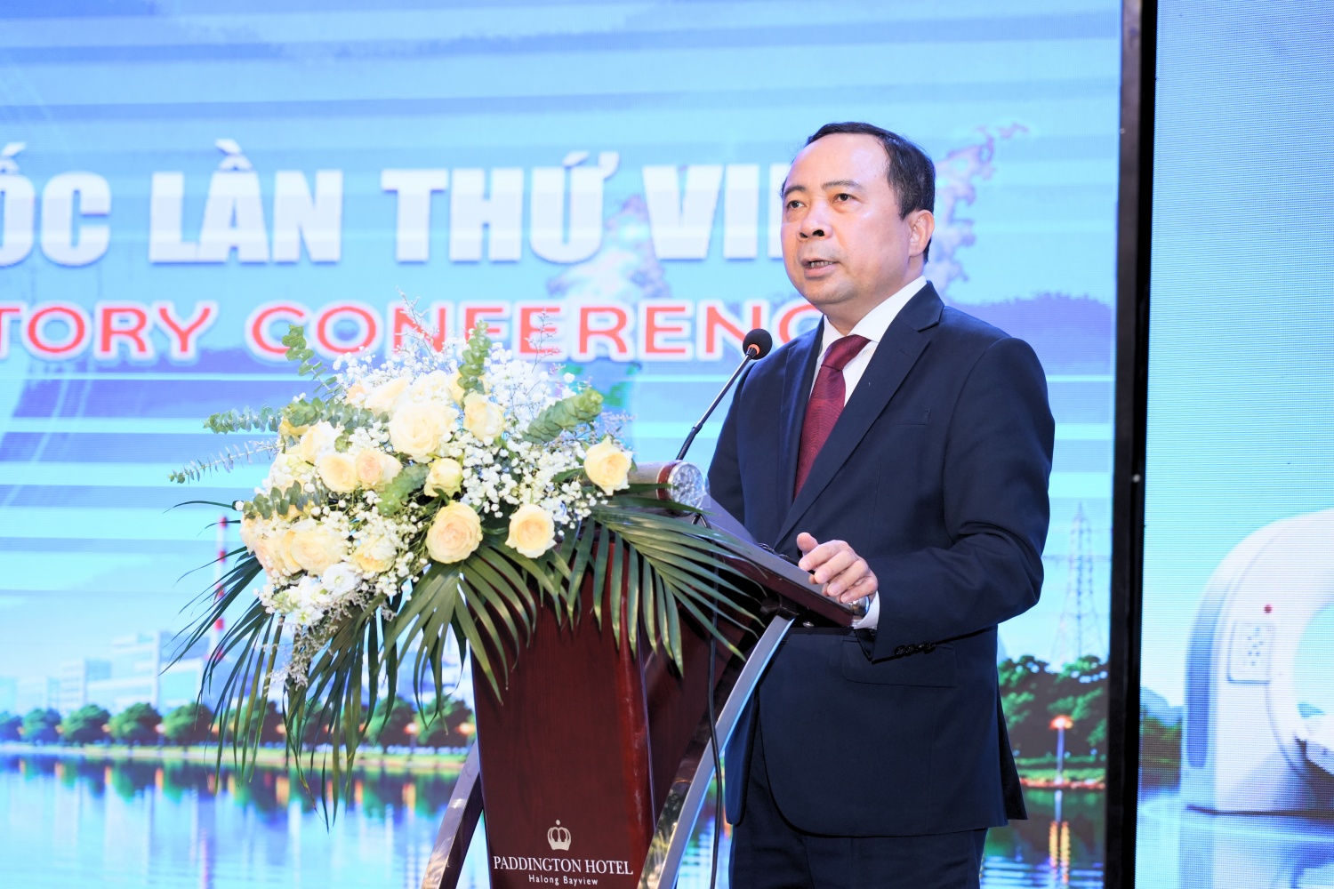 Bộ trưởng Bộ Khoa học và Công nghệ Vũ Hải Quân phát biểu khai mạc hội nghị