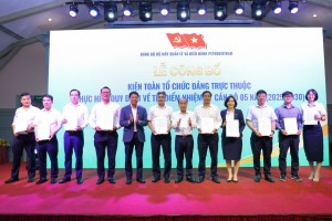 Đảng bộ Bộ máy QL&ĐH Petrovietnam kiện toàn tổ chức bộ máy các tổ chức đảng trực thuộc