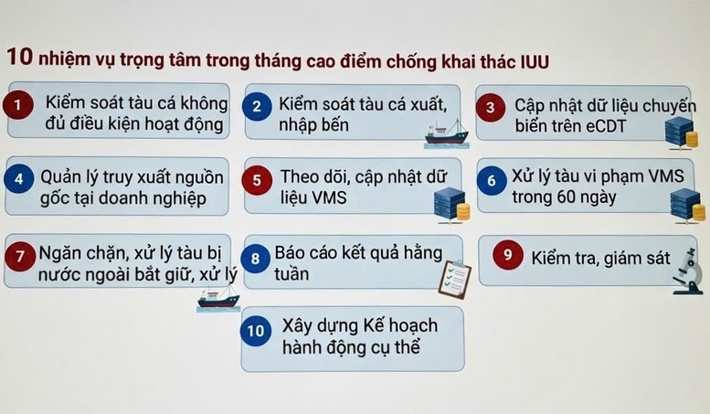 Triển khai tháng cao điểm chống khai thác IUU, quyết tâm gỡ 'Thẻ vàng' trong năm 2026