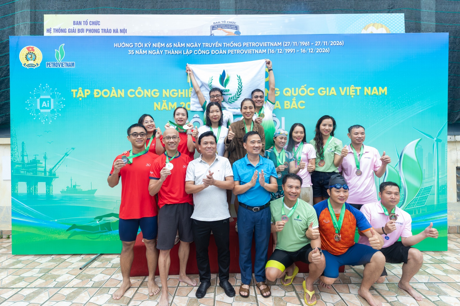 Trao giải môn bơi lội Trao giải môn bơi lội