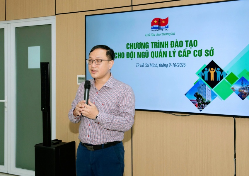 Vietsovpetro khai giảng chương trình đào tạo nâng cao năng lực cho đội ngũ quản lý cấp cơ sở năm 2026 Vietsovpetro khai giảng khóa đào tạo nâng cao năng lực cho đội ngũ quản lý cấp cơ sở