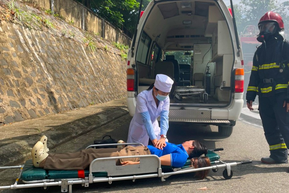 Thực tập phương án PCCC, đảm bảo vận hành an toàn Khu nhà ở và dịch vụ của CBCNV NMLD Dung Quất Thực tập phương án PCCC, đảm bảo vận hành an toàn Khu nhà ở và dịch vụ của CBCNV NMLD Dung Quất