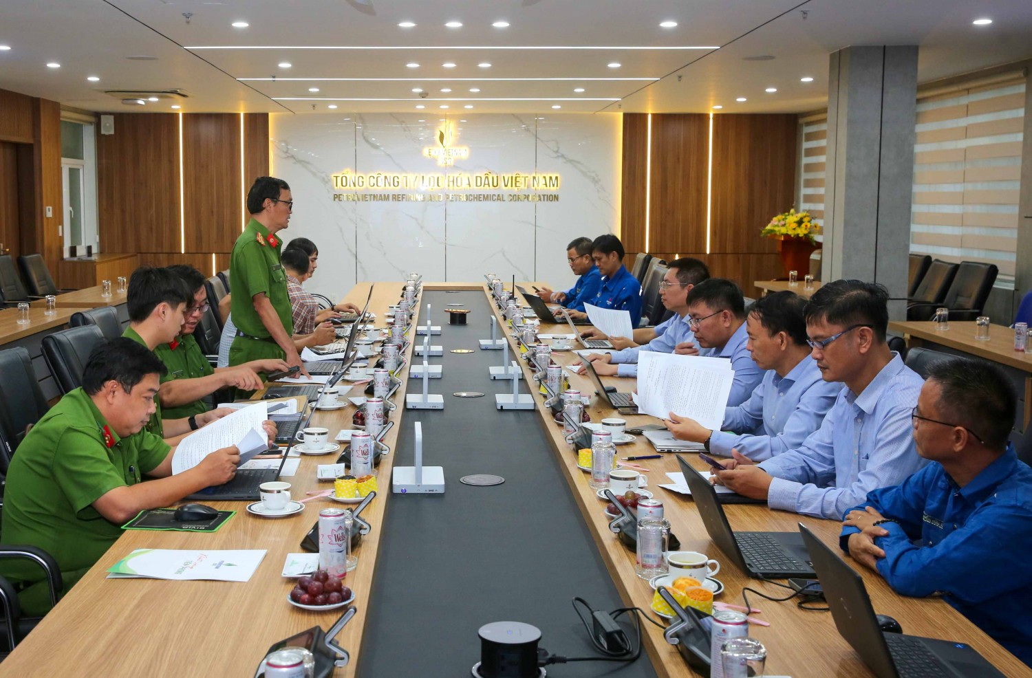 Đoàn kiểm tra Phòng cháy, chữa cháy và Cứu nạn, cứu hộ (PCCC&CNCH) Công an tỉnh Quảng Ngãi và Ban Quản lý Khu kinh tế Dung Quất và các Khu công nghiệp tỉnh Quảng Ngãi làm việc tại BSR