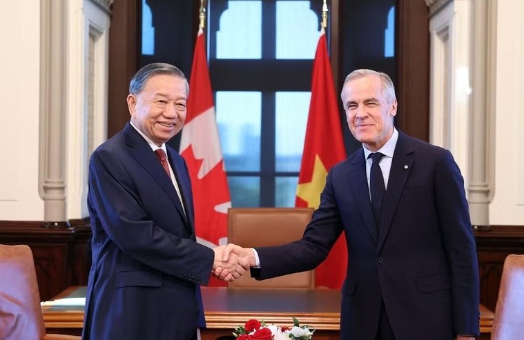 Tổng Bí thư, Chủ tịch nước Tô Lâm hội đàm với Thủ tướng Canada Mark Carney