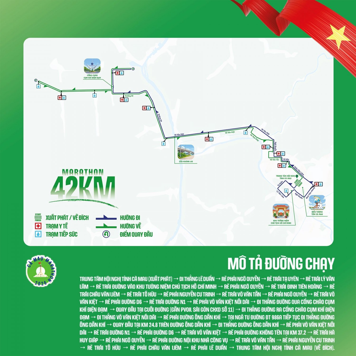 Cà Mau Marathon 2026 - Cúp PETROVIETNAM: 5 cự ly, 5 cách khám phá miền đất cực Nam Tổ quốc Cà Mau Marathon 2026 - Cúp PETROVIETNAM: 5 cự ly, 5 cách khám phá miền đất cực Nam Tổ quốc