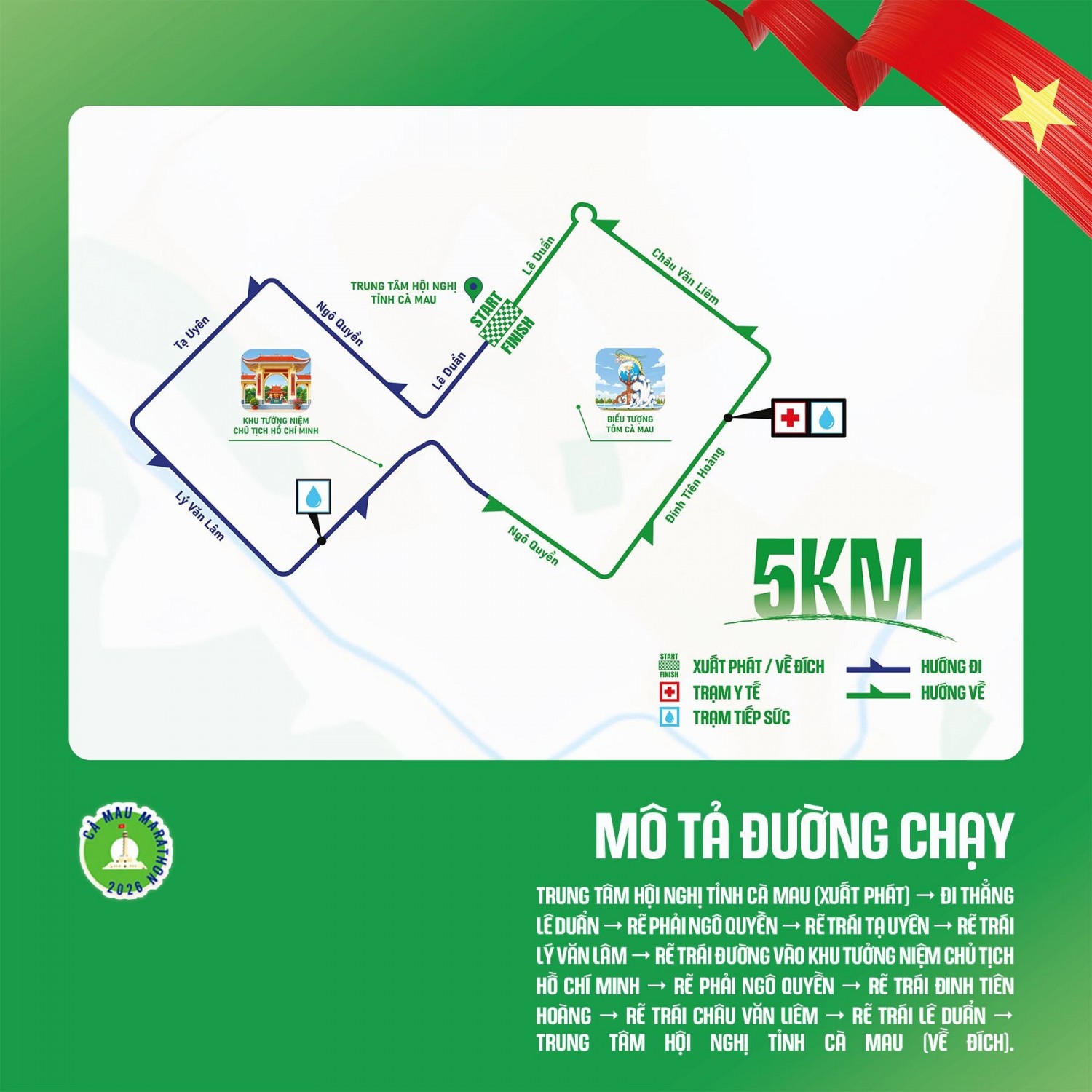 Cà Mau Marathon 2026 - Cúp PETROVIETNAM: 5 cự ly, 5 cách khám phá miền đất cực Nam Tổ quốc Cà Mau Marathon 2026 - Cúp PETROVIETNAM: 5 cự ly, 5 cách khám phá miền đất cực Nam Tổ quốc