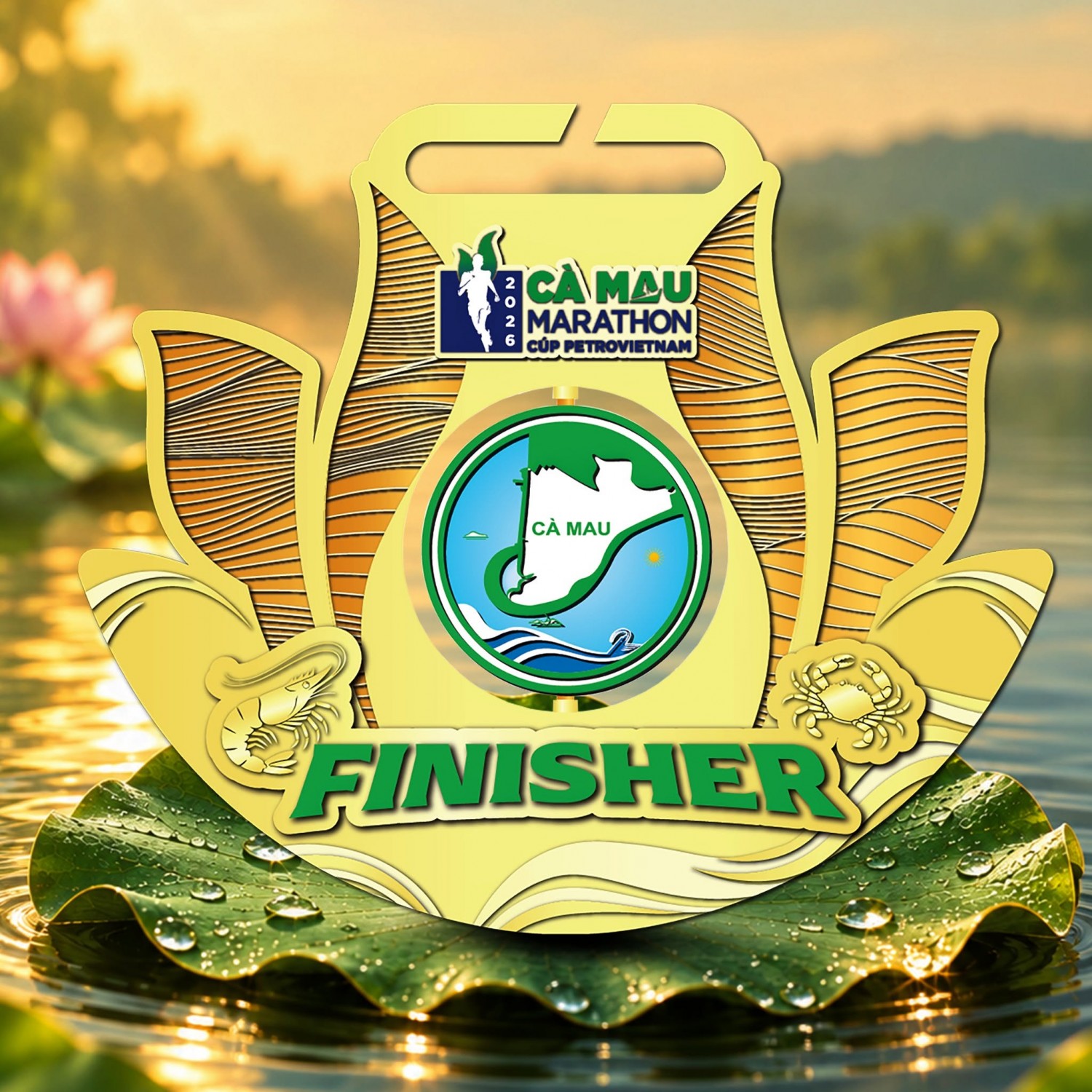 Cà Mau Marathon 2026 - Cúp PETROVIETNAM ra mắt huy chương xoay 360° Cà Mau Marathon 2026 - Cúp PETROVIETNAM ra mắt huy chương xoay 360°