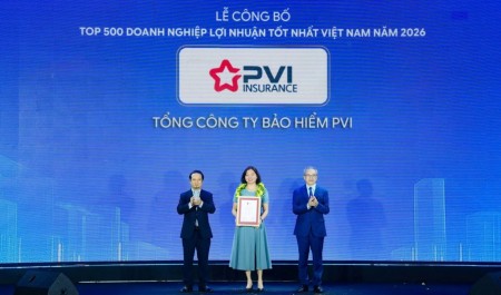 Bảo hiểm PVI: 6 năm liên tiếp lọt Top 50 doanh nghiệp lợi nhuận xuất sắc nhất Việt Nam