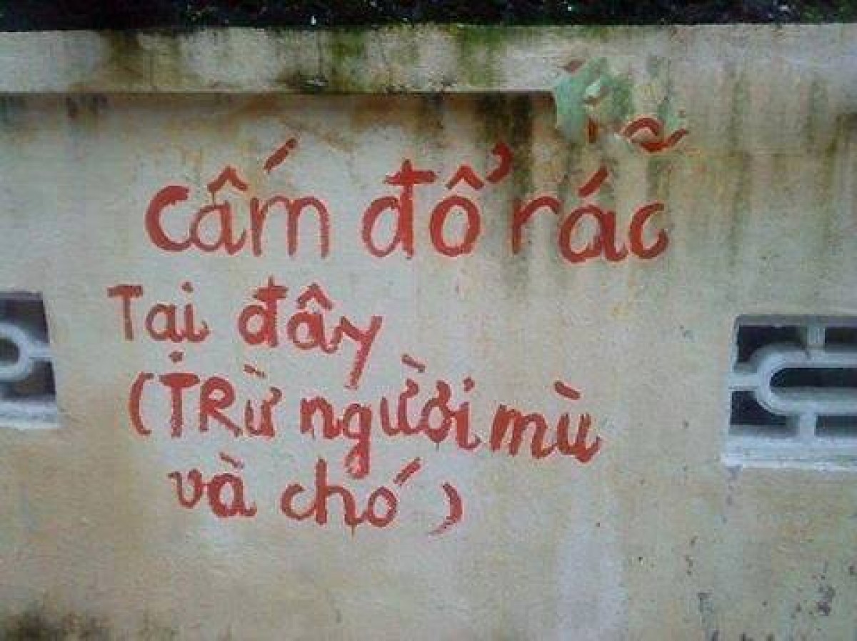 Một kiểu chống đổ rác... bằng lời!