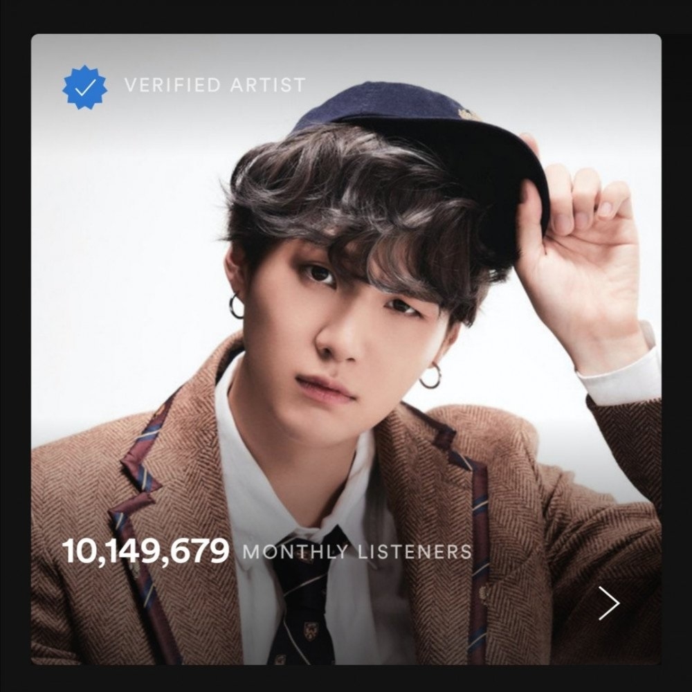 Sao Hàn ngày 31/12: Suga (BTS) trở thành nam nghệ sĩ solo Hàn Quốc đầu tiên tạo nên lịch sử trên Spotify