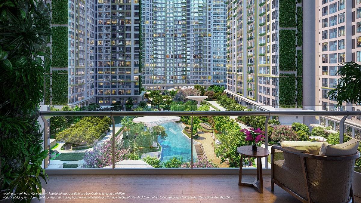 Thu trọn “kỳ quan xanh” nội khu từ căn hộ LUMIÈRE Boulevard