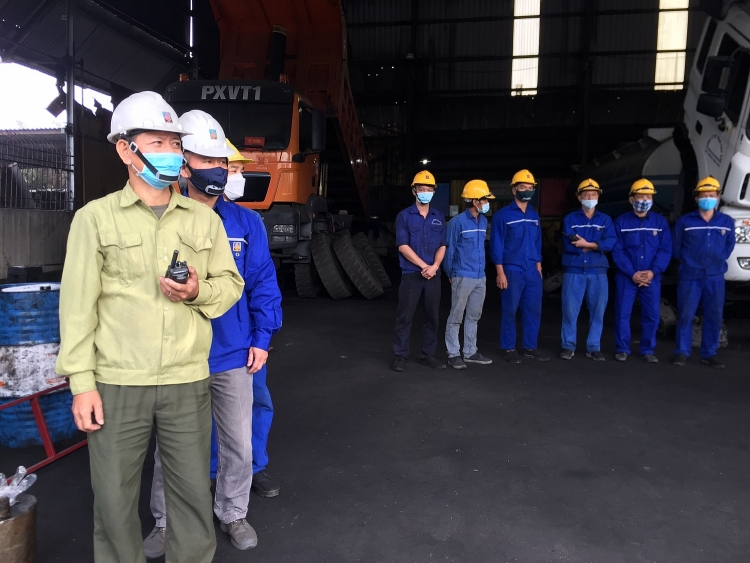 Than Cọc Sáu tổ chức thực tập chữa cháy năm 2021 tại Phân xưởng sửa chữa ôtô