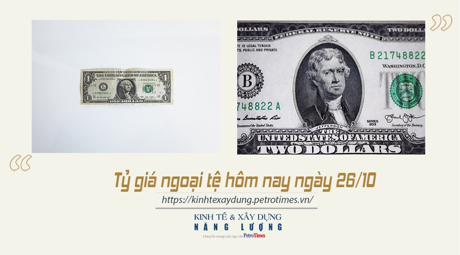 Tỷ giá ngoại tệ hôm nay ngày 26/10: Đồng USD tăng trở lại