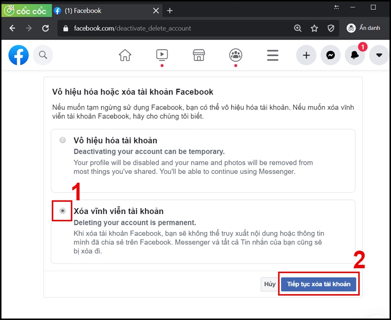 Cách xoá tài khoản Facebook vĩnh viễn vô cùng đơn giản, nhanh chóng.