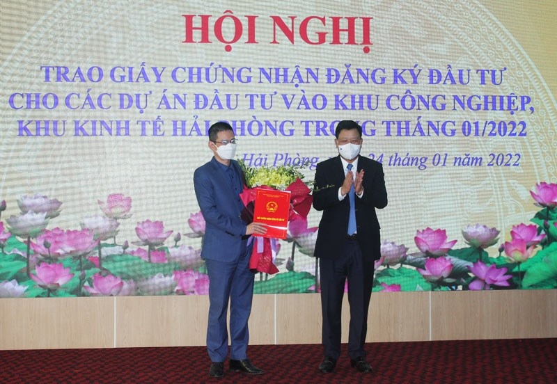 Hải Phòng: 5 dự án với tổng nguồn vốn khoảng 229 triệu USD được trao chứng nhận đăng ký đầu tư