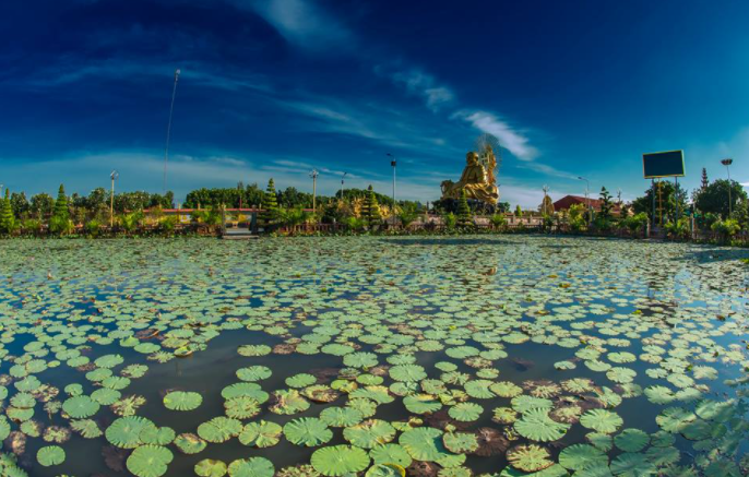 Chùa Vạn Phước: Tiên cảnh trần gian giữa vùng đầm lầy, cây dại khô cằn Chùa Vạn Phước: Tiên cảnh trần gian giữa vùng đầm lầy, cây dại khô cằn