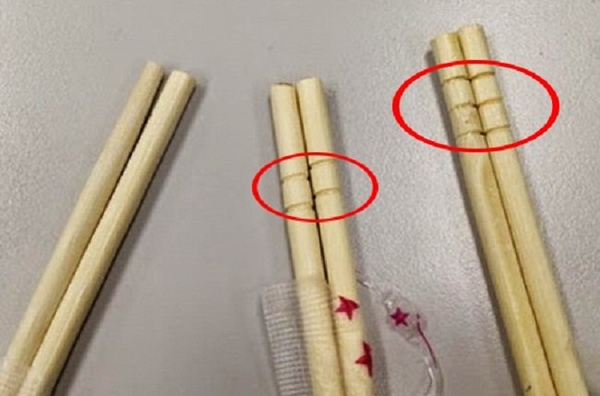 Ý nghĩa của những vòng tròn ở trên đầu đũa dùng một lần