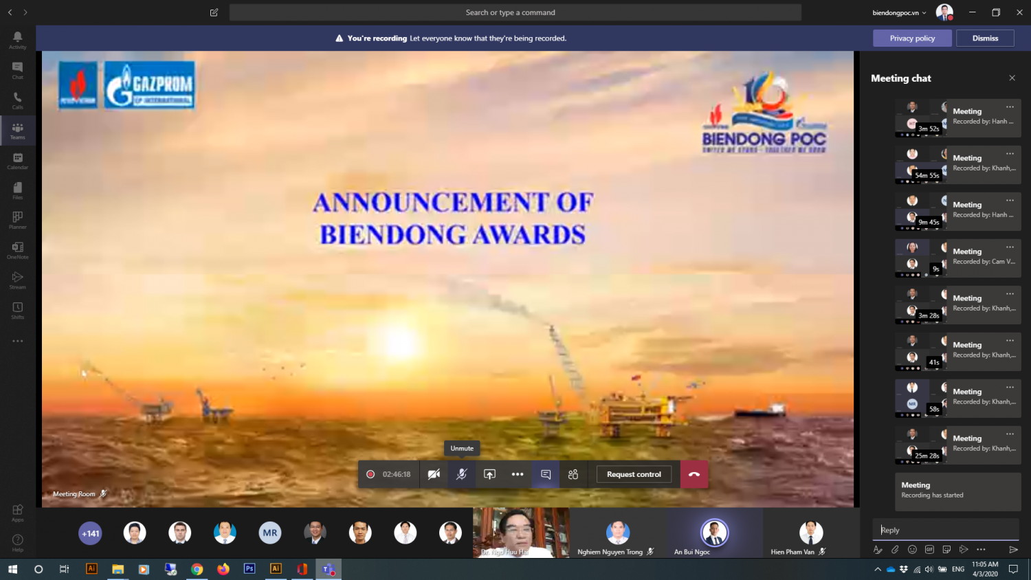 BIENDONG POC tổ chức thành công Hội nghị trực tuyến tổng kết công tác quý I/2020 qua Hệ thống Office 365 biendong poc to chuc thanh cong hoi nghi truc tuyen tong ket cong tac quy 12020 qua he thong office 365