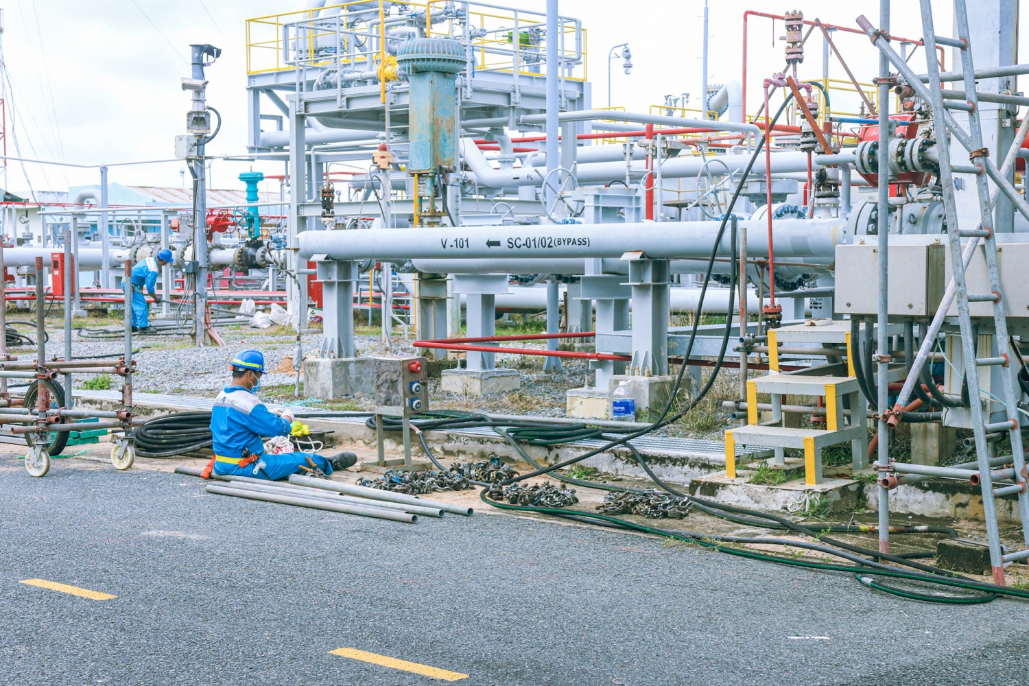 Chùm ảnh: Bảo dưỡng sửa chữa dừng khí GPP Dinh Cố 2021