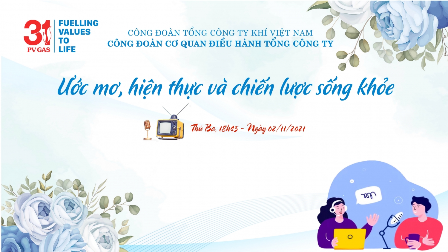 Backdrop của Chương trình “Hành trình Sống khỏe” 