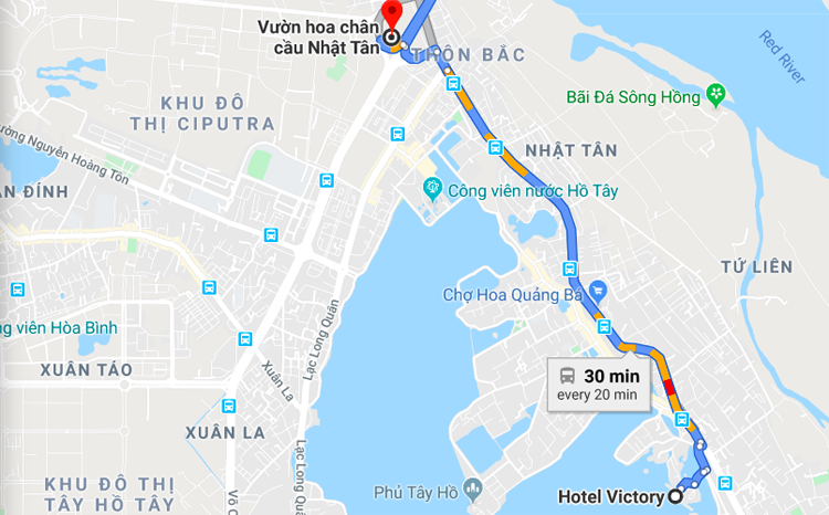 Mở rộng đường đến cầu Nhật Tân mo rong duong den cau nhat tan
