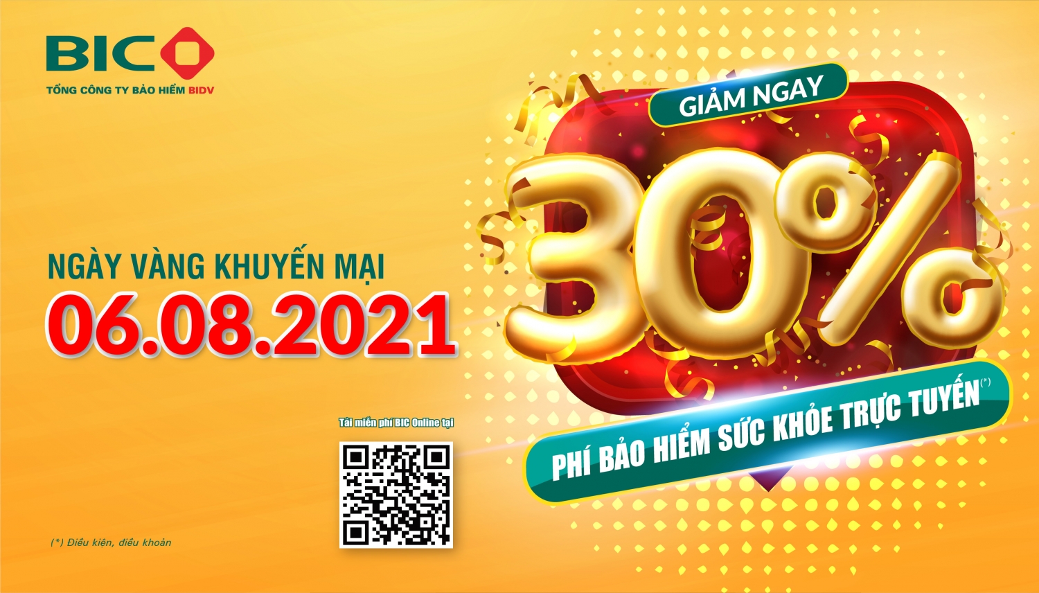 BIC giảm 30% cho khách hàng mua bảo hiểm sức khỏe trực tuyển