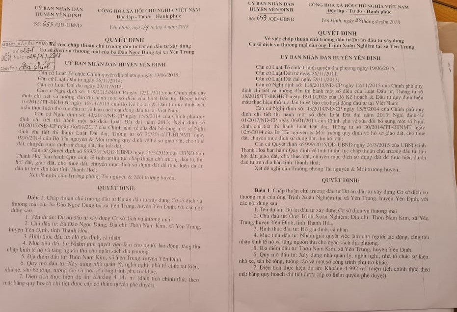 Yên Định (Thanh Hóa): Có “lách luật’ để xây dựng dự án “Làng du lịch Yên Trung”?