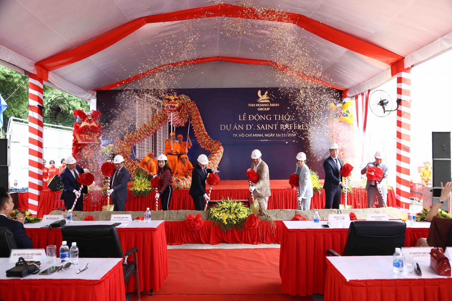 Tân Hoàng Minh động thổ toà cao ốc văn phòng tại đường Nguyễn Thị Minh Khai