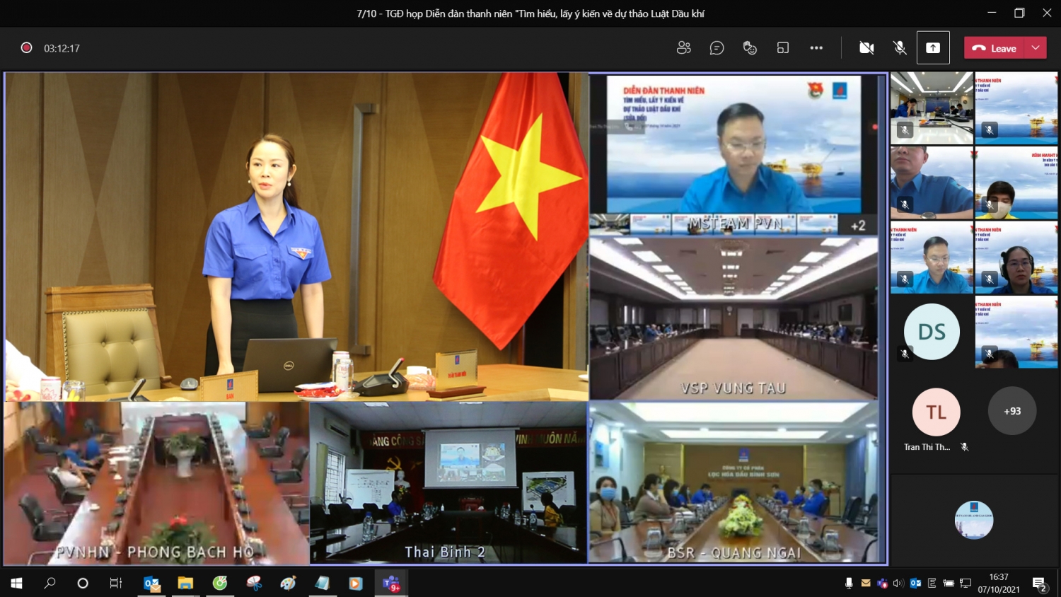 Tuổi trẻ Dầu khí tổ chức diễn đàn đóng góp ý kiến Dự thảo Luật Dầu khí (sửa đổi)