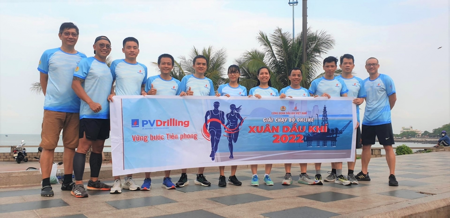 Hơn 200 đoàn viên Công đoàn PV Drilling hưởng ứng Giải chạy online 