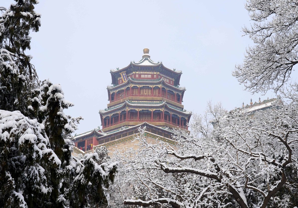 cung dien mua he o bac kinh nhuom minh trong tuyet