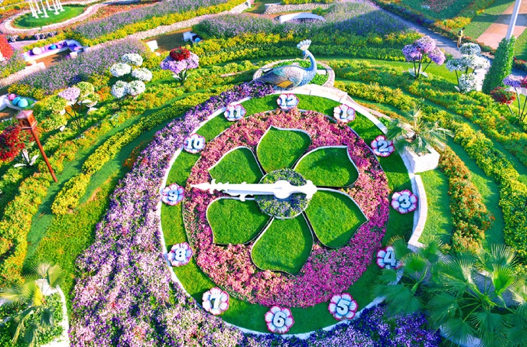 den dubai dung quen ghe tham vuon hoa lon nhat the gioi