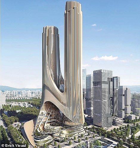 Hình ảnh ấn tượng về “Thành phố thẳng đứng” theo phong cách khoa học viễn tưởng