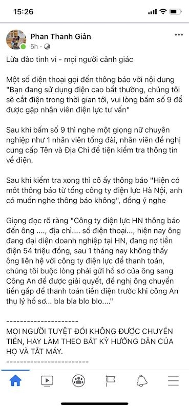 Khách hàng cần làm gì khi nhận cuộc gọi 'đòi nợ tiền điện'?