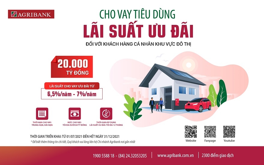 Agribank đã giải ngân hơn 116 ngàn tỷ đồng và 122 triệu USD cho vay ưu đãi hỗ trợ người dân, doanh nghiệp