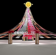 den ngay fansipan vui le hoi khen hoa xuan ron rang