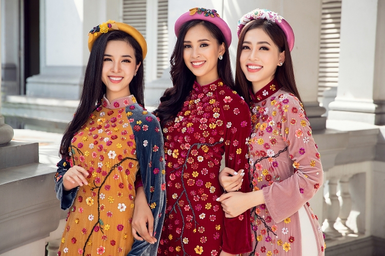 Ngây ngất với vẻ đẹp của Top 3 Hoa hậu Việt Nam trong bộ ảnh Tết